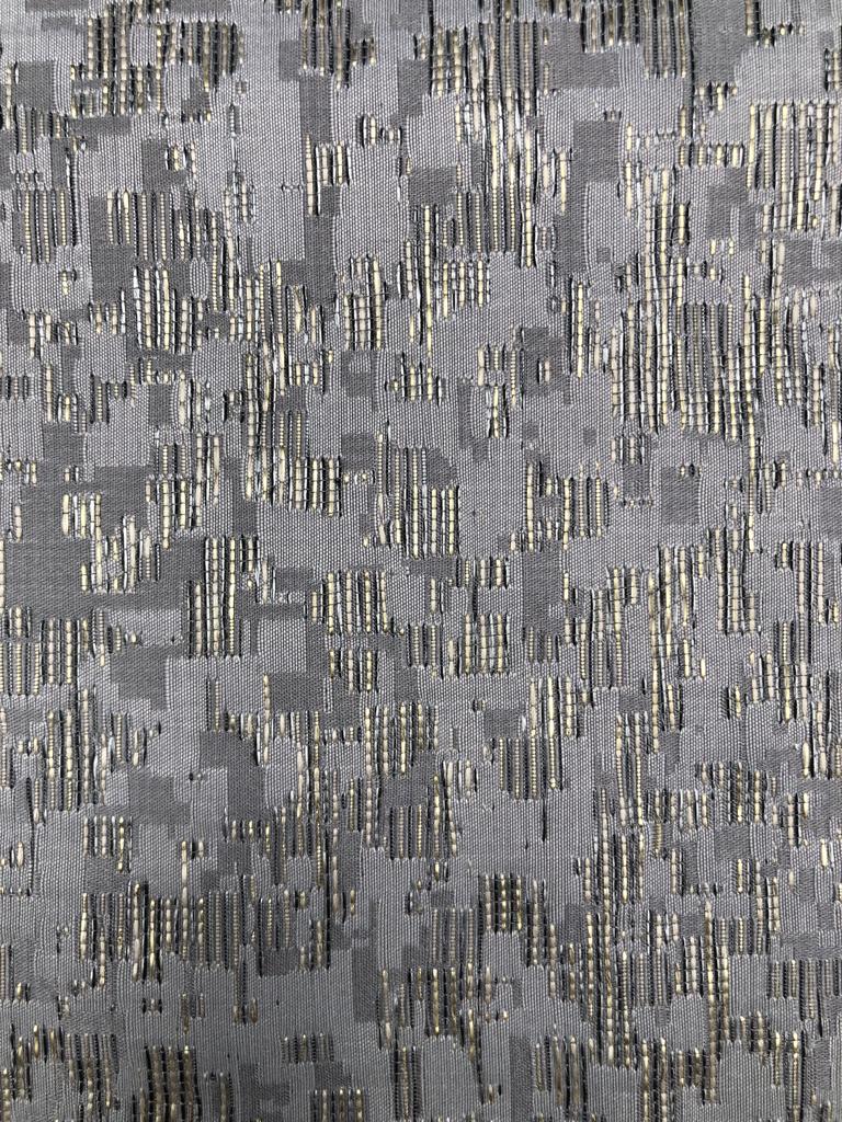 Gray Gold Mini Stripe