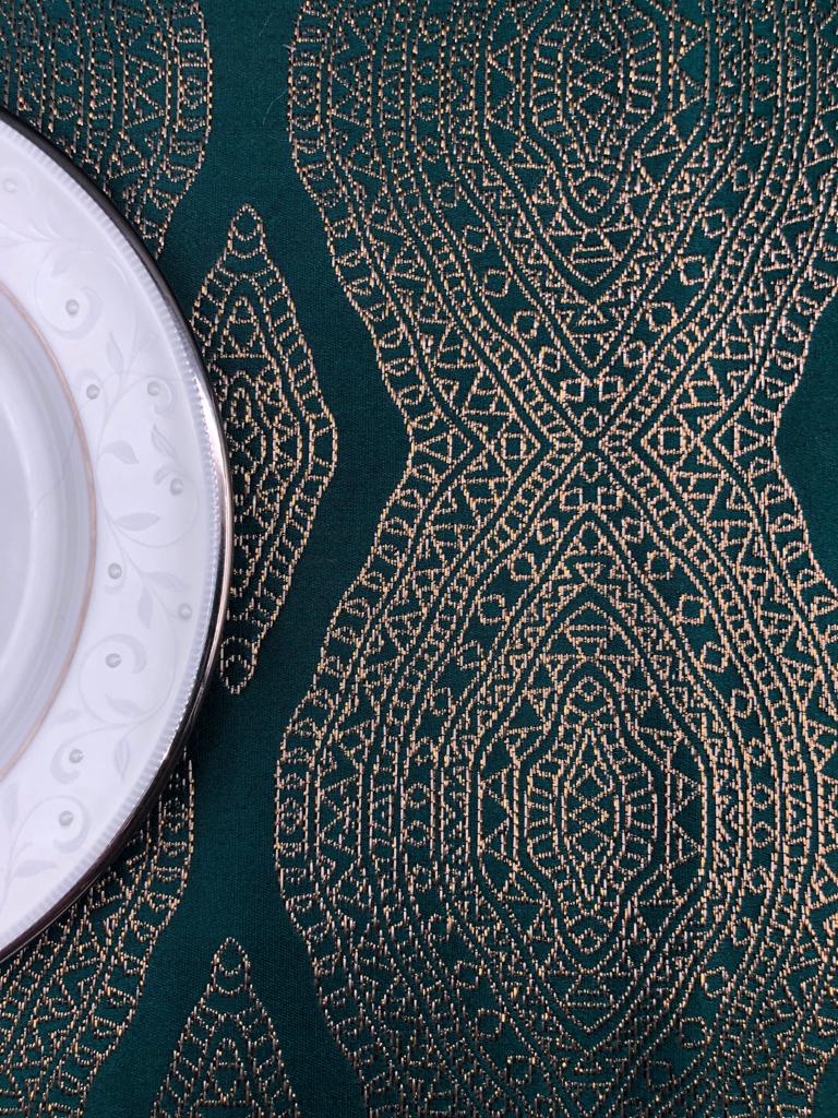 Green Gold Damask